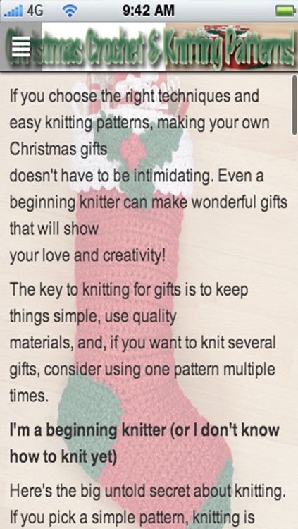 Christmas Crochet & Knitting Patterns! screenshot-4