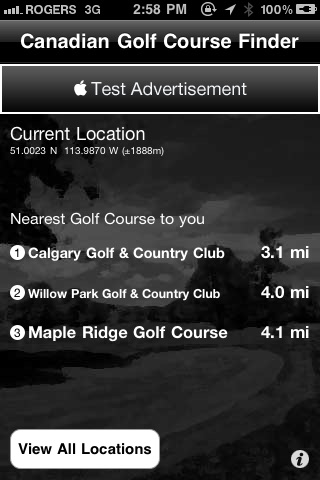 iFIND - Canadian Golf Course Finder (Lite Edition) screenshot 2