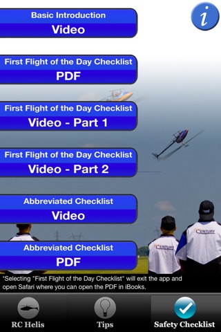 Radio Control Helicopter Safety Checklist for iPhone screenshot 2