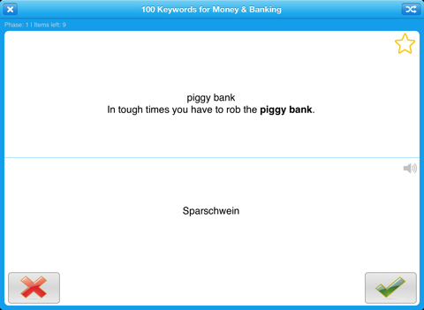 Скриншот из 100 Money Banking Key Words (free version)