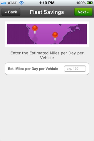 Descartes Fleet Fuel Savings and Carbon Emissions Calculator screenshot 2