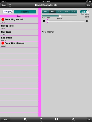 Скриншот из Smart Recorder DE Classic for iPad - The music and voice recording app