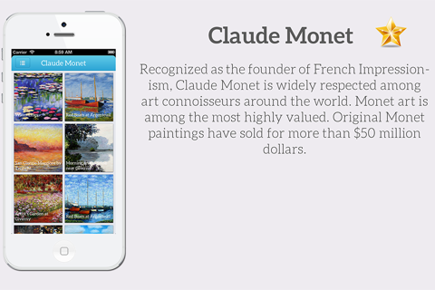 Art Gallery HD - Van Gogh , Monet , Klimt , Renoir screenshot 3
