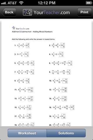 Math Worksheets screenshot 4