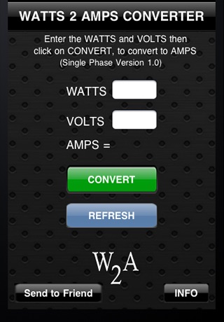 Watts2Amps Screenshot 1