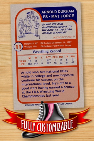 Wrestling Card Maker - Make Your Own Custom Wrestling Cards with Starr Cards screenshot 2
