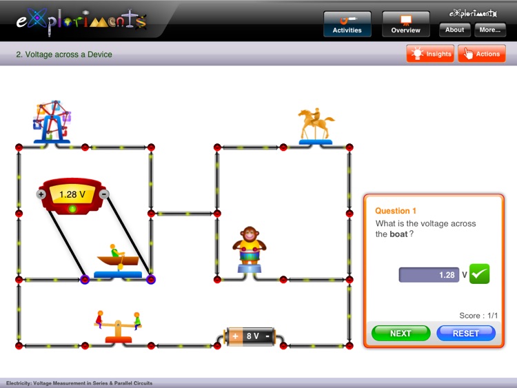 Exploriments: Electricity - Voltage Measurement in Series and Parallel Electrical Circuits