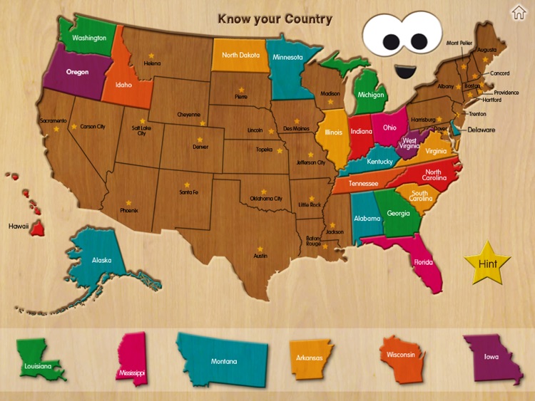 Wood Puzzle USA Map screenshot-3