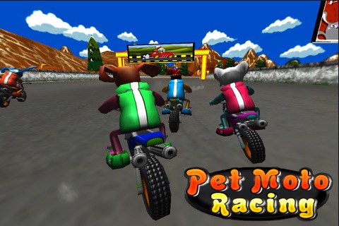 Pet Moto Racing ( 3D bike kids games ) screenshot 3