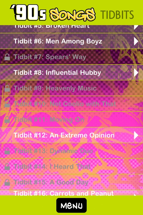 '90s Song Lyrics - Tidbit Trivia screenshot-3