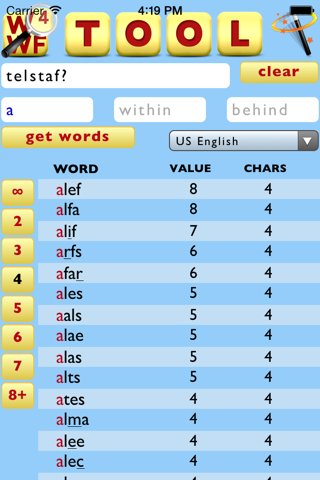WWF Tool: Helper & Finder for Words With Friends screenshot 3