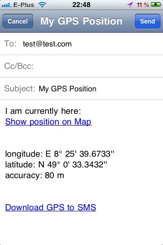 GPS to SMS screenshot 4