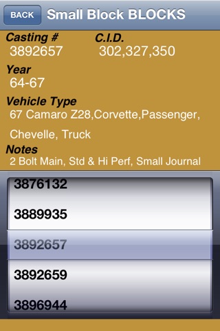 Small Block Chevy Casting Numbers screenshot 2