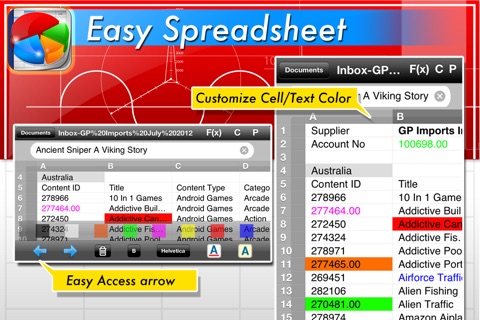 Easy Spreadsheet Lite screenshot 4