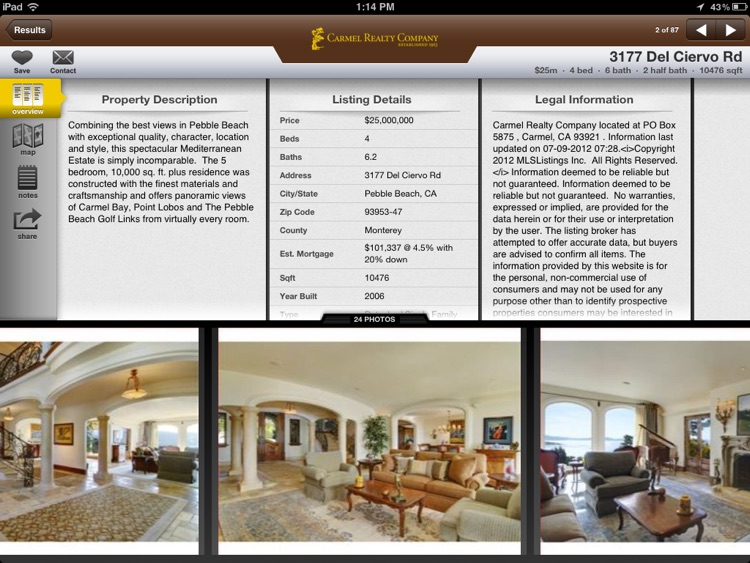 Carmel Realty for iPad