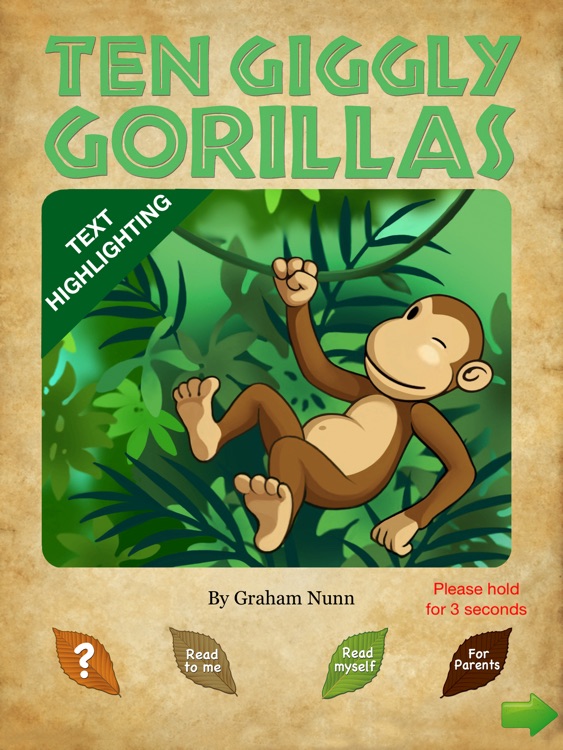 Ten Giggly Gorillas story book for children - Wasabi Productions