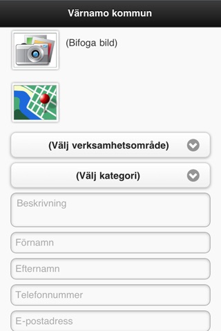 Felanmälan Värnamo screenshot 2