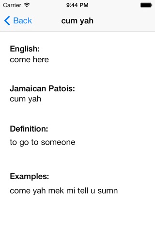 Jamaican Patois Dictionary screenshot 4