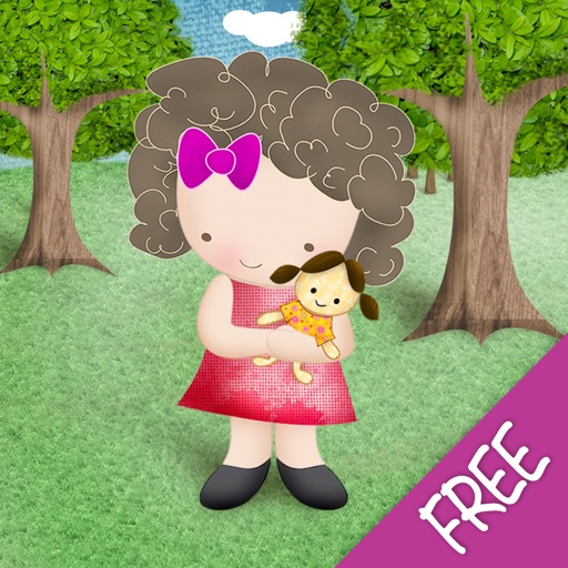 Alma and the Doll in the Park - Free icon