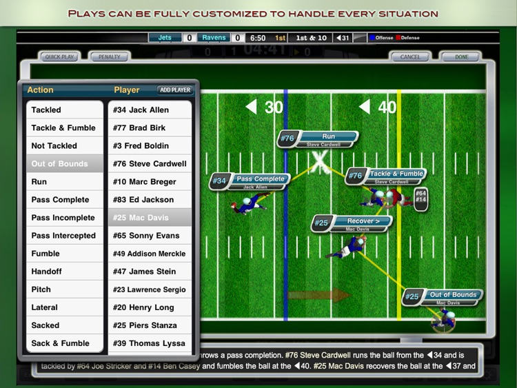 iScore Football Scorekeeper for iPad