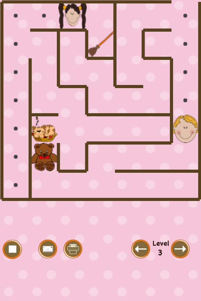 Teddy Bear Maze (sister vs brother) screenshot 2