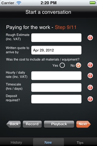 Tradesman Conversation Recorder by TrustMark screenshot 4