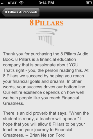 8 Pillars of Financial Greatness - Audio Book screenshot 3