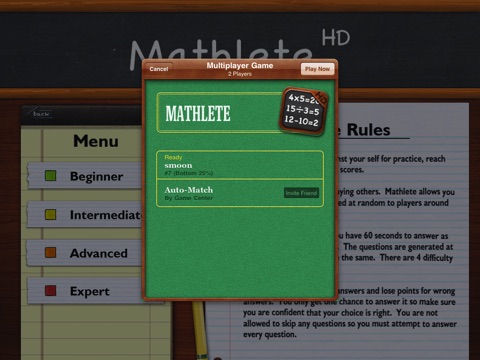 Mathlete HD screenshot 2