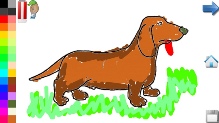 Coloring Book for Toddlers: Dogs ! Color your favorite Puppy coloring pages - FREE app