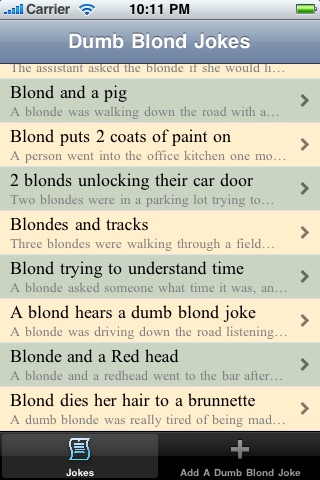 Growing List of Dumb Blonde Jokes screenshot 4