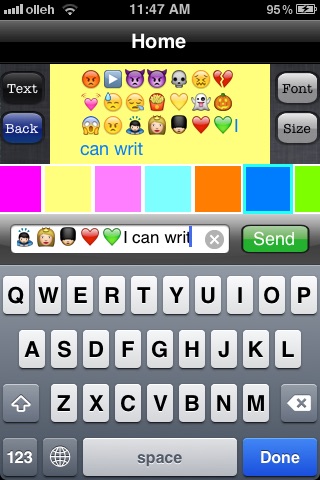 Colored Bubble Texting!! screenshot 2
