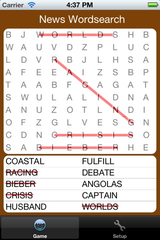 News Wordsearch screenshot 4