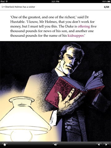 Sherlock Holmes and the Duke's Son: Stage 1 Reader (for iPad) screenshot 3