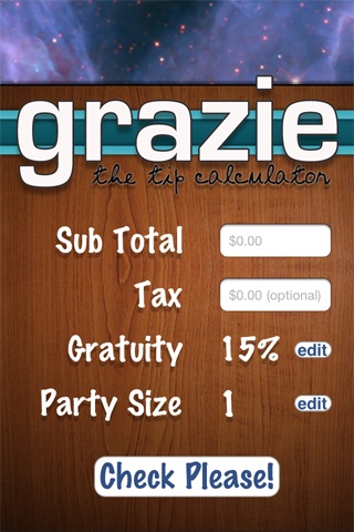 Grazie Tip Calculator screenshot 3