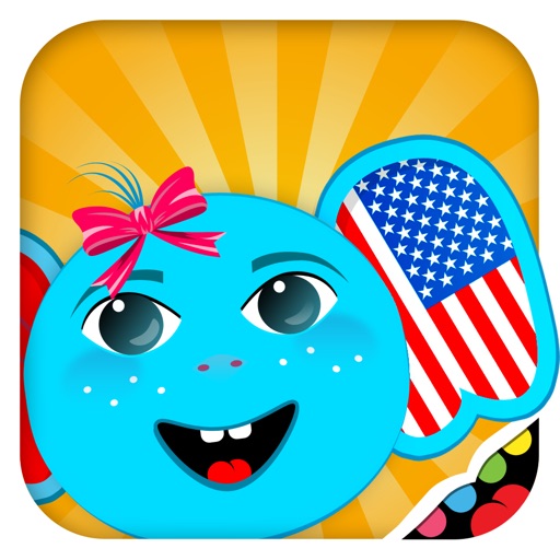 iPlay American English: Kids Discover the World - children learn to speak a language through play activities: fun quizzes, flash card games, vocabulary letter spelling blocks and alphabet puzzles icon