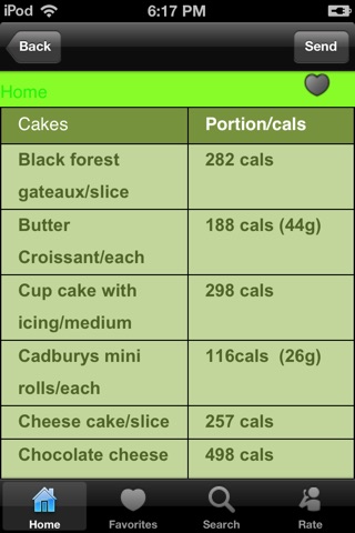 Calorie count. A guide to calories in primary foods and fast foods. screenshot 2