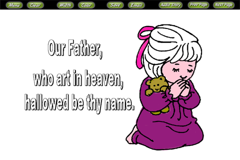 Bible Coloring Stories Lords Prayer screenshot 2