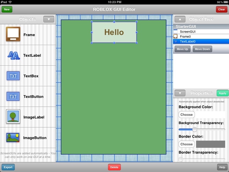 Gui Designer For Roblox By Double Trouble Studio - script editor gui roblox