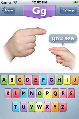 My Smart Hands Finger Spelling Game screenshot 2