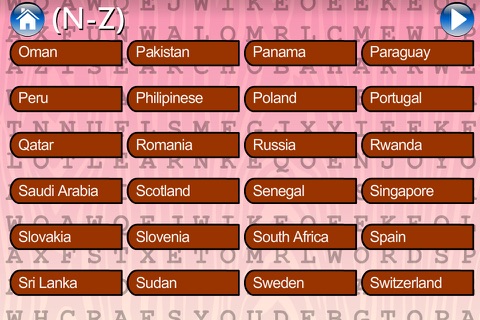 Word Search Place (Countries, Capitals, Cities) screenshot 4