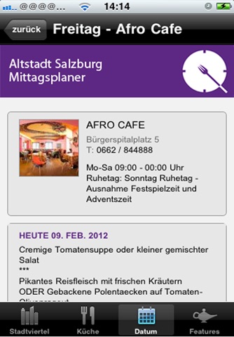 Altstadt Salzburg Mittagsplaner screenshot 4