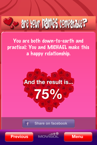 Are your names compatible?: love affinity calculator screenshot 4