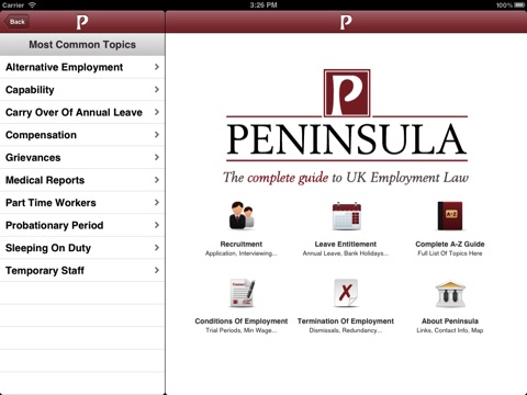 Peninsula's A-Z Guide to Employment Law Advice screenshot 2