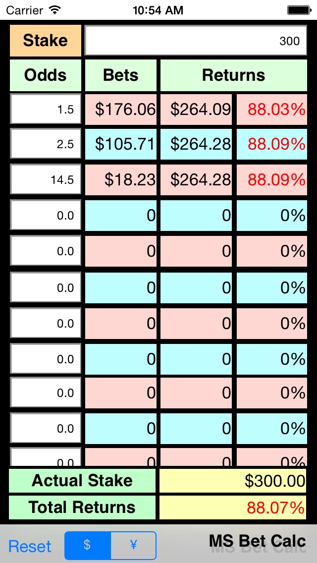 MSBetCalc screenshot1