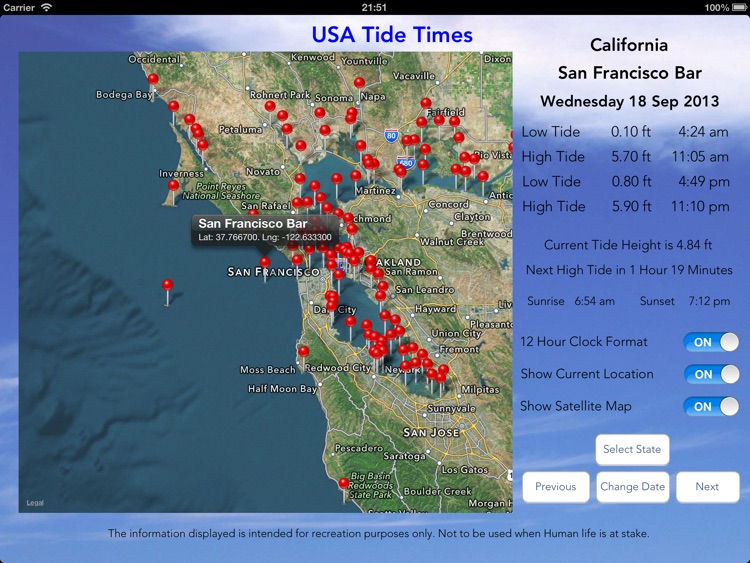 USA Tide Times Pro