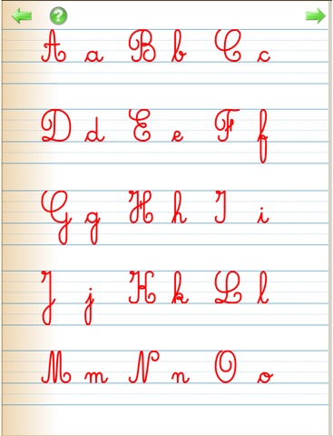 Alphabet Cursif pour apprendre à écrire les lettres cursives screenshot 2