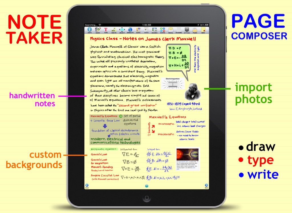 Page Composer & Note Taker for the iPad screenshot 2