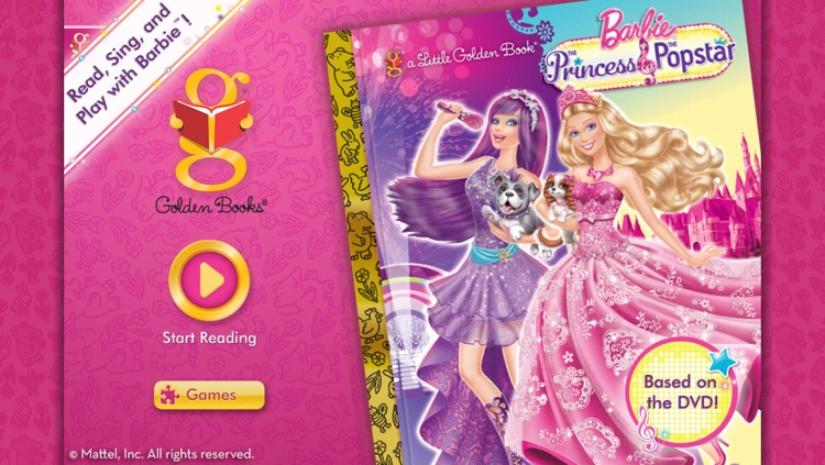 BARBIE COLORING BOOKS One Vintage Golden & Princess Popstar Based