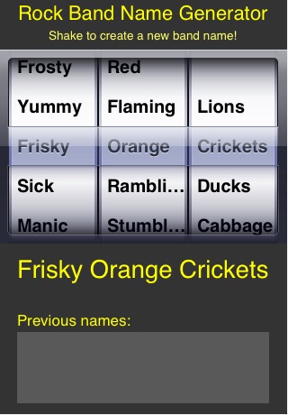 BandNamer (Rock Band Name Generator) screenshot 3