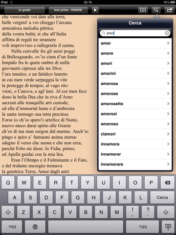 Foscolo: Tutte le poesie for iPad screenshot 3